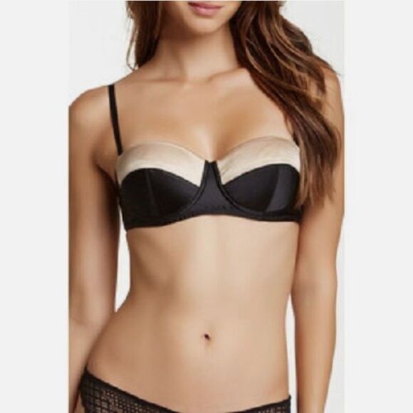 Kiki de Montparnasse - 36D Champagne and Black Muse Molded Bra BR113 - Picture 1 of 9